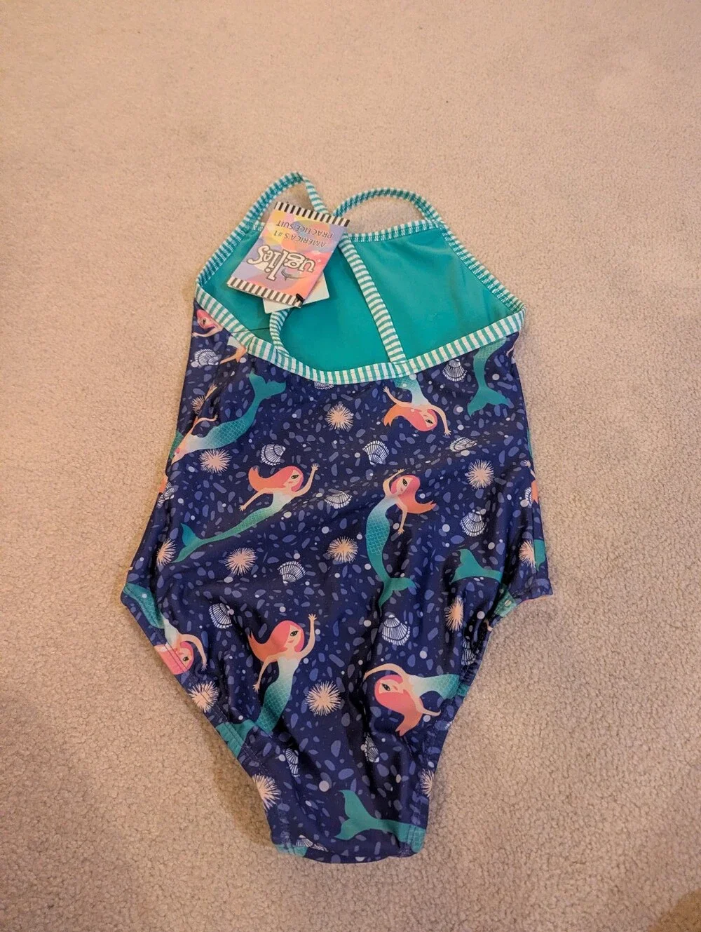 Nwt Dolfin Uglies Mermaid Print One Piece Swimsuit Sz 14